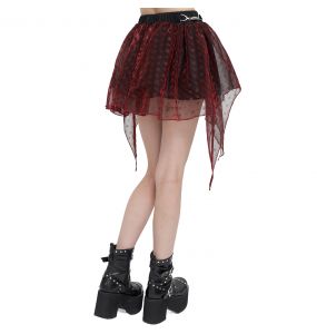 Burgundy and Black 'Punk Doll' Mini Skirt
