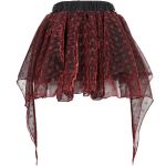Burgundy and Black 'Punk Doll' Mini Skirt