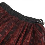 Burgundy and Black 'Punk Doll' Mini Skirt