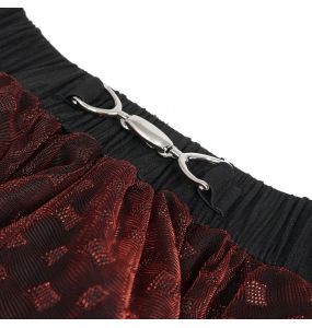 Burgundy and Black 'Punk Doll' Mini Skirt