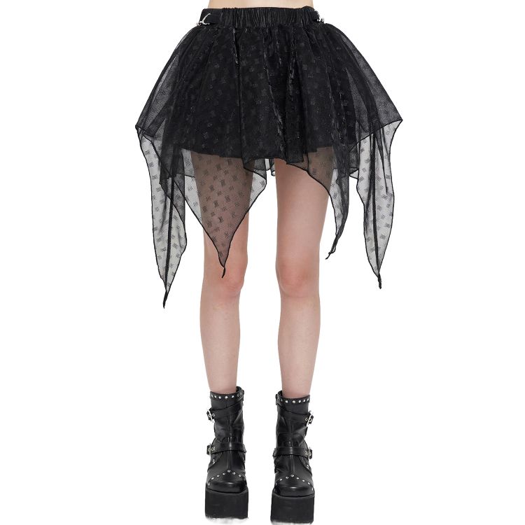 Black 'Punk Doll' Mini Skirt