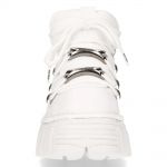 Chaussures New Rock Metallic en Cuir Napa et Vacuno Blanc
