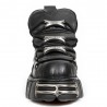 Chaussures New Rock Metallic Tower en Cuir Noir