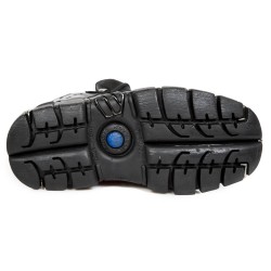 Chaussures New Rock Metallic Tower en Cuir Noir