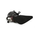 Bottes New Rock Malicia en Cuir Lilas Motif Araignée