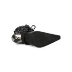 Bottes New Rock Malicia en Cuir Antik Acier et Itali Noir