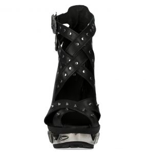 Chaussures New Rock Punk Sandals Noires