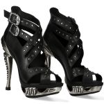 Chaussures New Rock Punk Sandals Noires