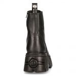 Bottines New Rock Newmili en Cuir Noir