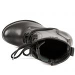 Black Leather New Rock Trail Ankle Boots