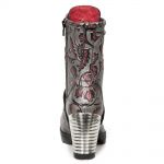 Bottines New Rock Trail en Cuir Vin et Gris