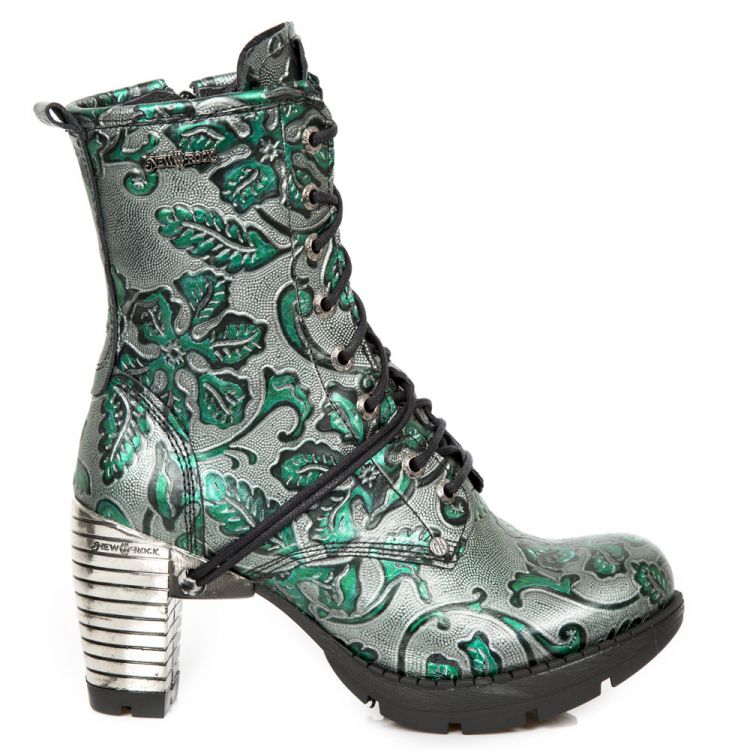 Bottines New Rock Trail en Cuir Gris et Gris