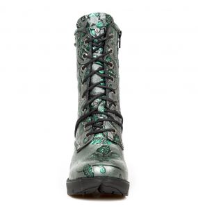 Bottines New Rock Trail en Cuir Gris et Gris