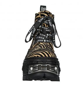 Bottines New Rock Tank Power Zébrées Sable