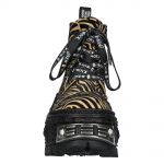New Rock Tank Power Sand Zebra Ankle Boots