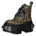 Bottines New Rock Tank Power Zébrées Sable