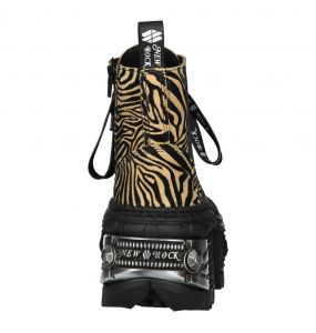 Bottines New Rock Tank Power Zébrées Sable