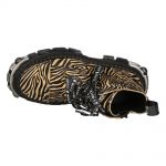 New Rock Tank Power Sand Zebra Ankle Boots