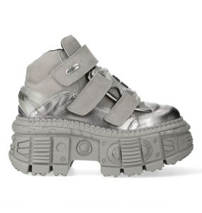Silver New Rock Tank Platform Shoes