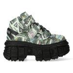 Chaussures Plateformes New Rock Tank Imprimées 'One Dollar'