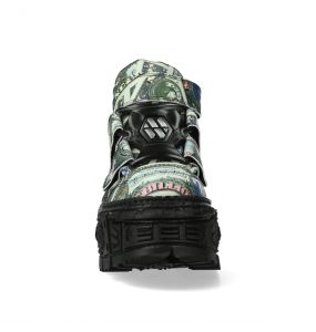 Chaussures Plateformes New Rock Tank Imprimées 'One Dollar'