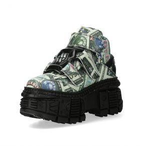 Chaussures Plateformes New Rock Tank Imprimées 'One Dollar'