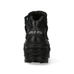 Chaussures Plateformes New Rock Tank en Cuir Python Noir