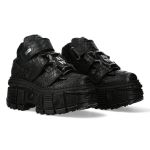 Black Python New Rock Tank Platform Shoes