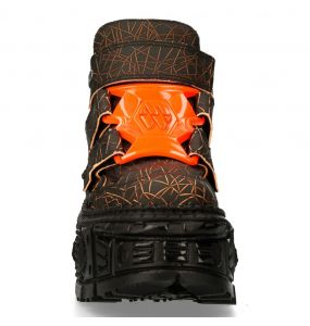 Orange Rock Wall Platform Shoes