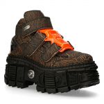 Orange Rock Wall Platform Shoes