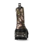 Khaki Camouflage New Rock Tank Power Platform Ankle Boots