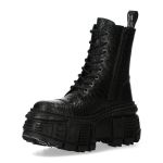 Bottines New Rock Tank Python Noires