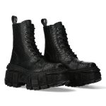 Bottines New Rock Tank Python Noires