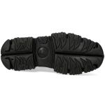 White and Rust Leather New Rock Fire Platform Shoes