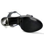 Chaussures New Rock Stiletto en Cuir Argenté