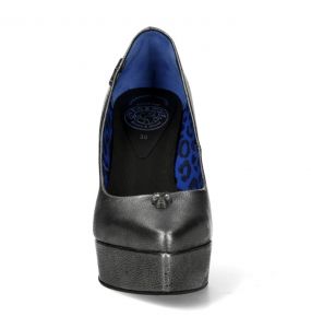 Chaussures New Rock Pump en Cuir Argenté