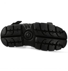 Sandales New Rock Bio en Cuir Vegan Noir