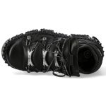 Chaussures Plateformes New Rock Tank en Cuir Noir