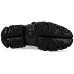 Chaussures Plateformes New Rock Fire en Cuir Noir