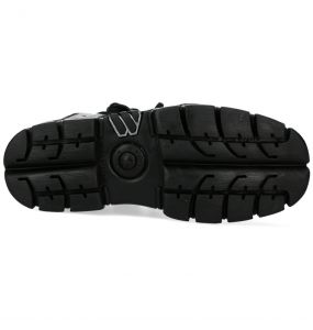Chaussures Plateformes New Rock Wall en Cuir Noir