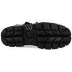 Black Leather New Rock Wall Platform Shoes