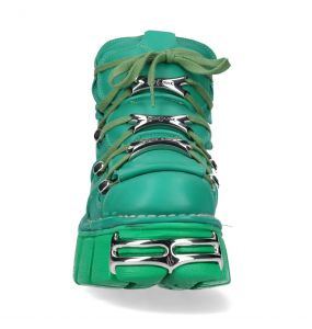 New Rock Metallic Monochrome Green Shoes
