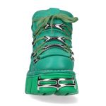 New Rock Metallic Monochrome Green Shoes