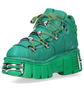 Chaussures New Rock Metallic Monochromes Vertes