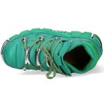 New Rock Metallic Monochrome Green Shoes