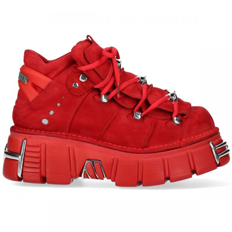 New Rock Metallic in Red Nubuck Monochrome Shoes