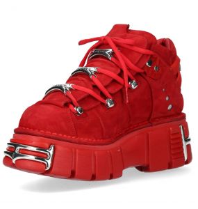 New Rock Metallic in Red Nubuck Monochrome Shoes