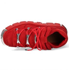 New Rock Metallic in Red Nubuck Monochrome Shoes