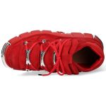 New Rock Metallic in Red Nubuck Monochrome Shoes