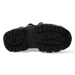 Black Vegan Leather New Rock Tank Power Shoes